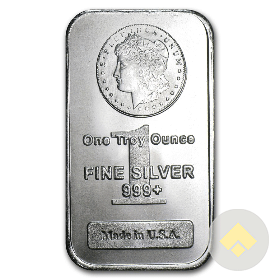 1 oz Silver Bar .999 Pure Silver - Generic