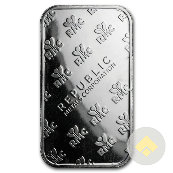 1 oz Republic Metals Silver Bar Reverse