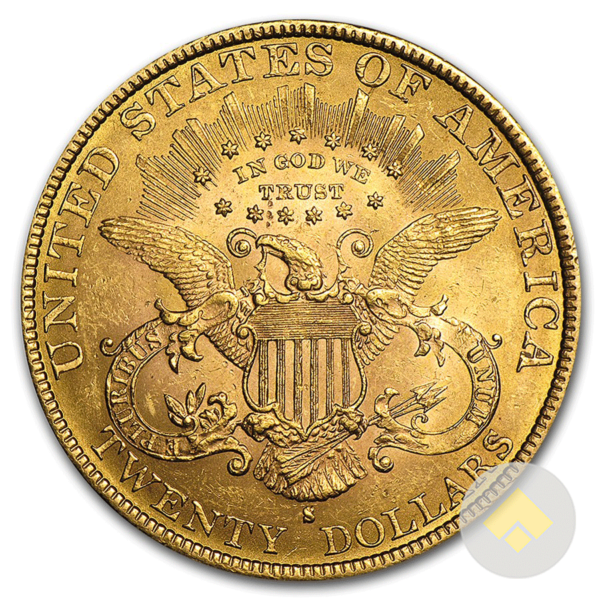 $20 Liberty Gold Double Eagle AU Reverse