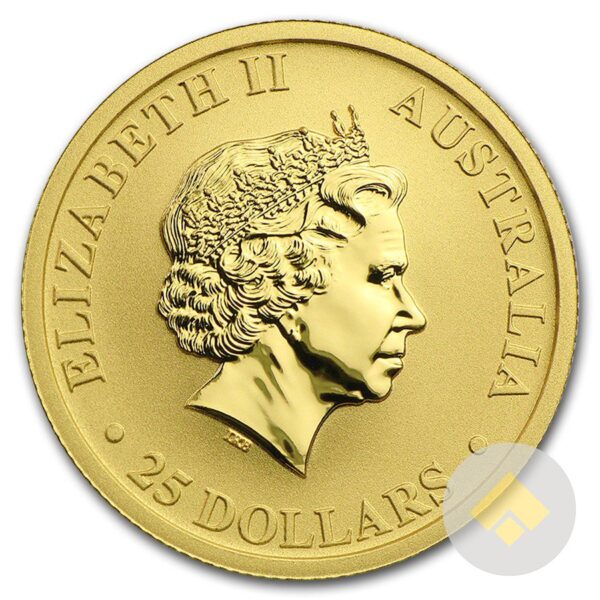 Quarter oz Australian Gold Kangaroo Coin Obverse