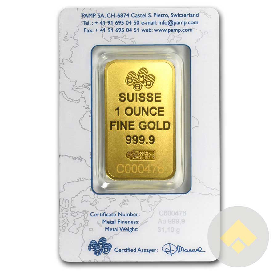 Counterfeit platinum PAMP Suisse bar in fake packaging surfaces