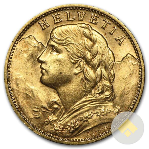 Swiss Gold 20 Francs Helvetia
