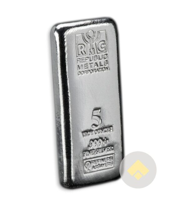 5 oz Republic Metals Corp. Cast Silver Bar