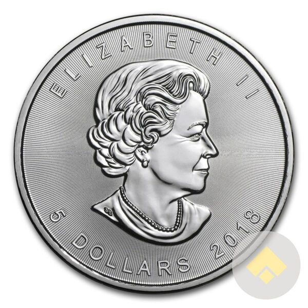 2018 Canadian Silver Maple Leaf Coin Obverse